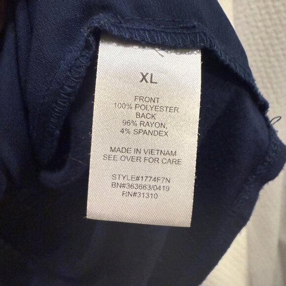 Fortune+Ivy sleeveless Navy top Size XL - Picture 4 of 5